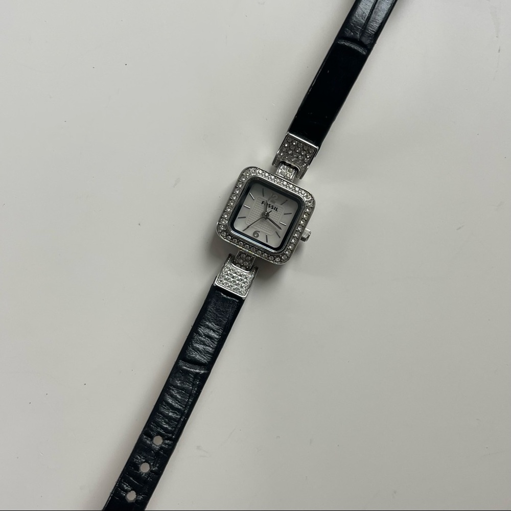 Vintage Fossil Rhinestone Small Watch